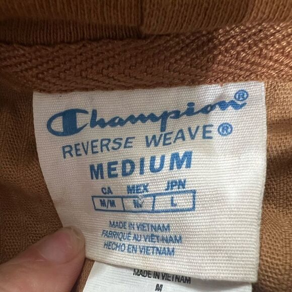 4/$25 Champion reverse weave velvet corduroy cropped hooded shirt  streetwear - Picture 4 of 12